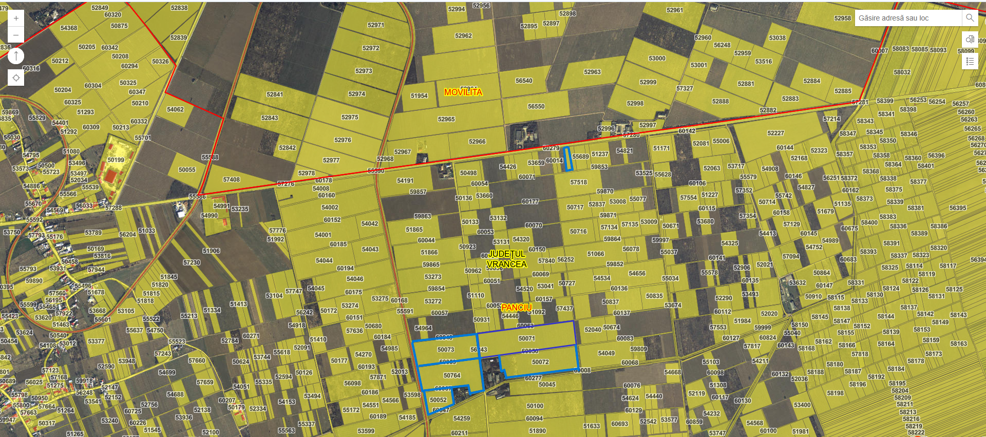 Pachet 1 P compus din terenuri cu plantații de vie având categoria de folosință „Vie”, în suprafață totală de 13,50 hectare, situate pe raza U.A.T. Panciu, prin vânzare în bloc